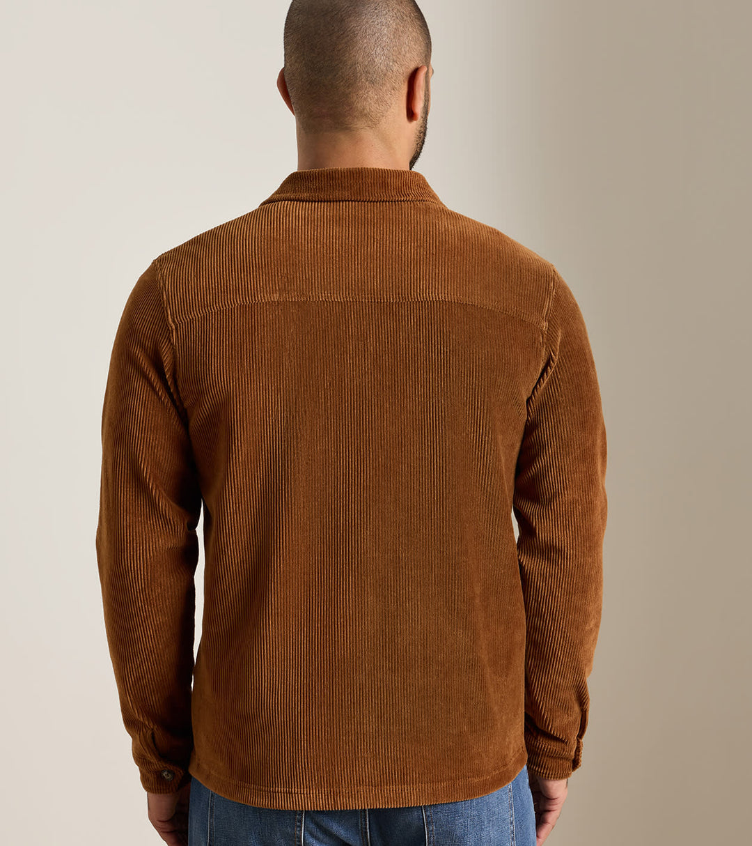 Peter Millar | Corduroy Knit Chore Coat | Dark Amber