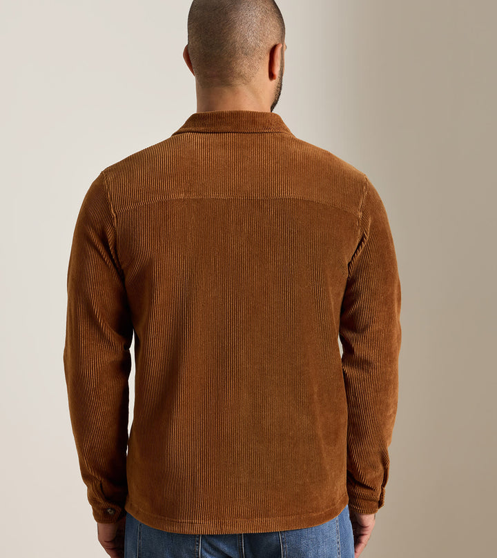 Peter Millar | Corduroy Knit Chore Coat | Dark Amber