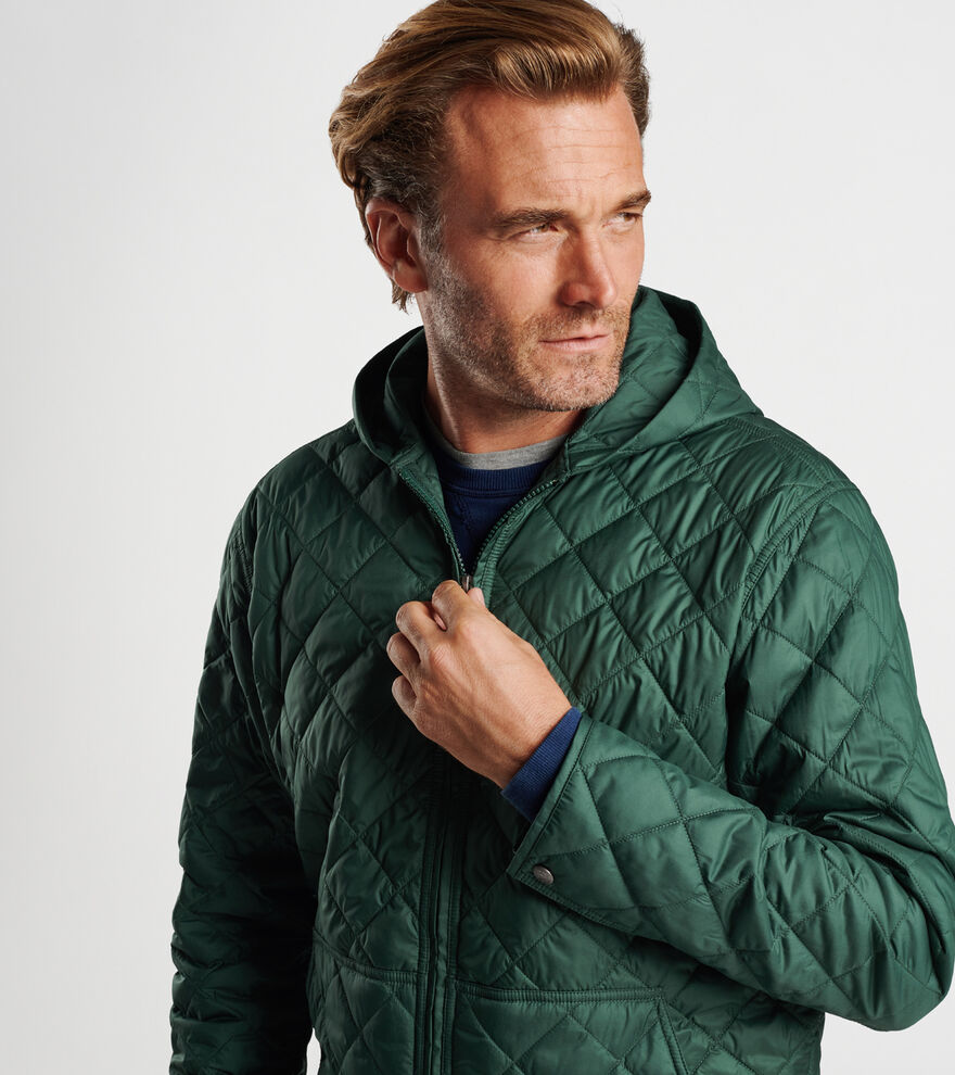 Peter Millar | Essex Full Zip Hoodie  | Balsam