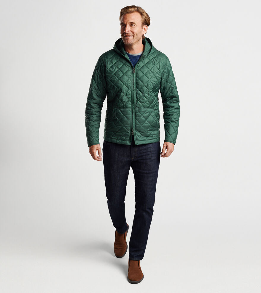 Peter Millar | Essex Full Zip Hoodie  | Balsam