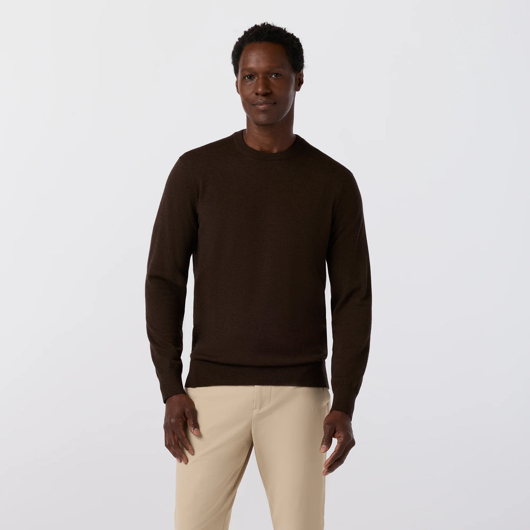 Heritage Crewneck Sweater | Mizzen+Main | Espresso Heather