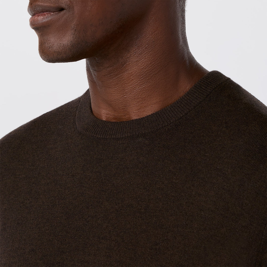 Heritage Crewneck Sweater | Mizzen+Main | Espresso Heather