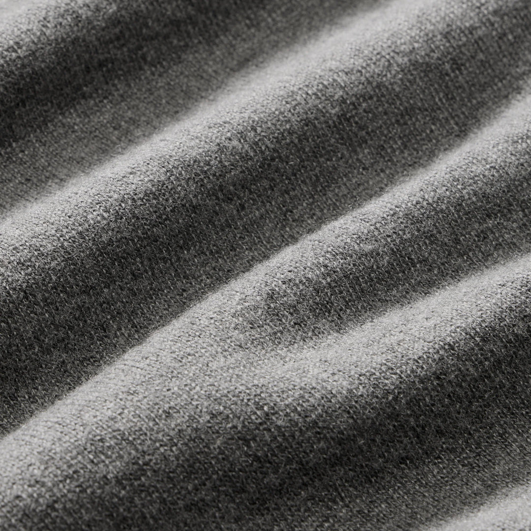Mizzen+Main | Heritage Crewneck Quarter-Zip | Pewter Grey