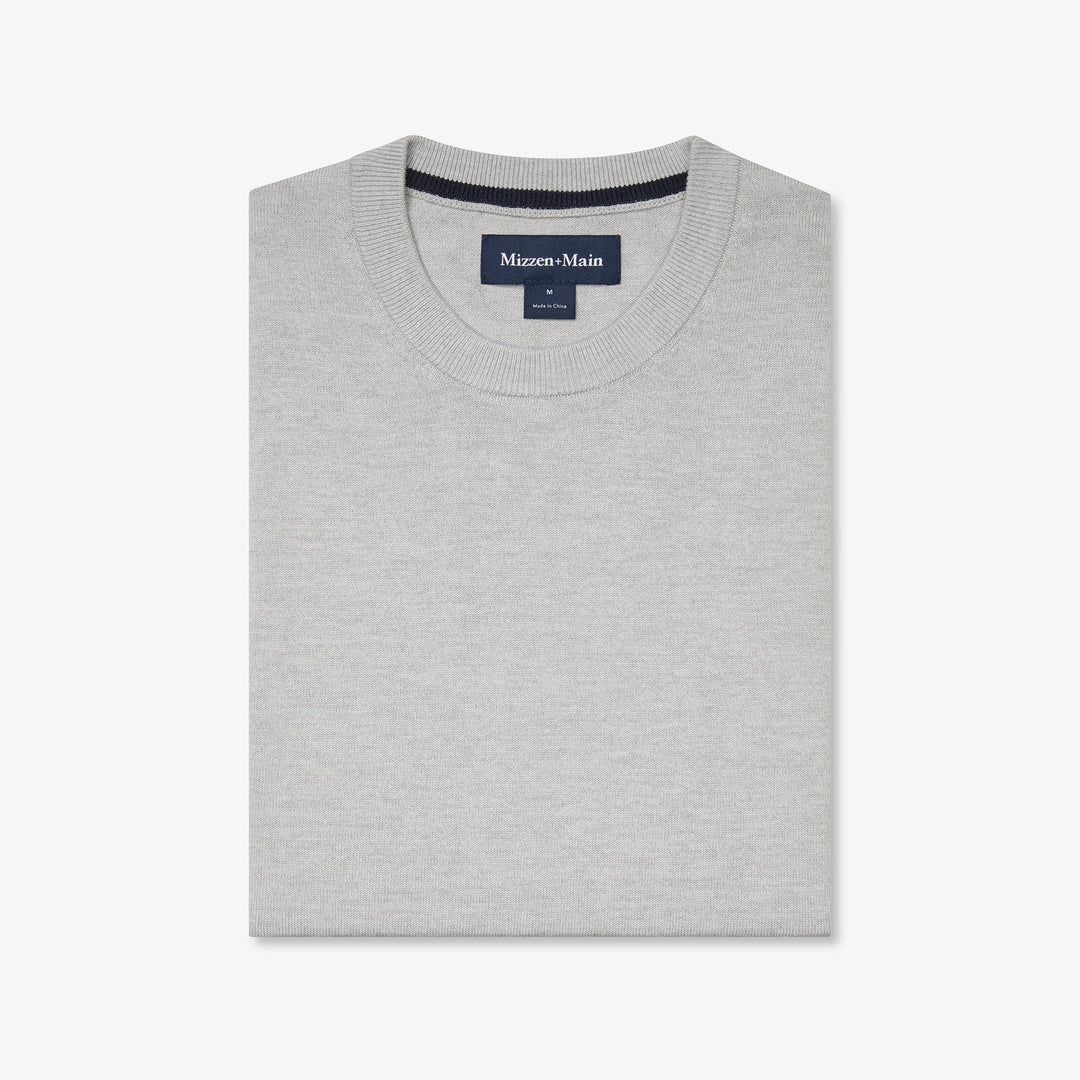 Mizzen+Main | Heritage Crewneck Sweater Light Grey|