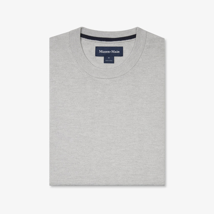 Mizzen+Main | Heritage Crewneck Sweater Light Grey|