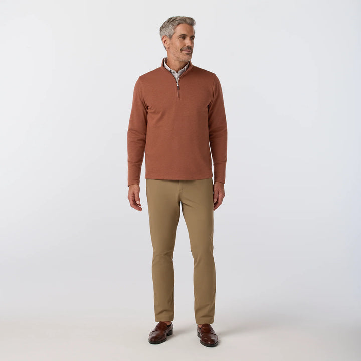 Mizzen+Main | KPI Quarter Zip Copper Heather