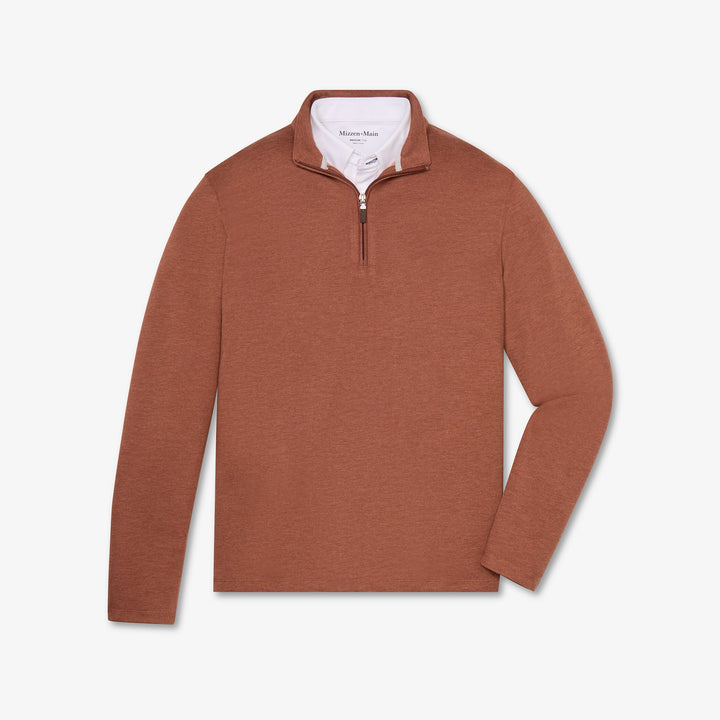 Mizzen+Main | KPI Quarter Zip Copper Heather