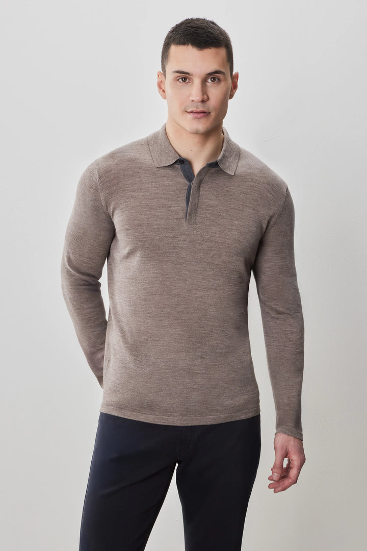 Robert Barakett | Thomas LS Merino Sweater Polo