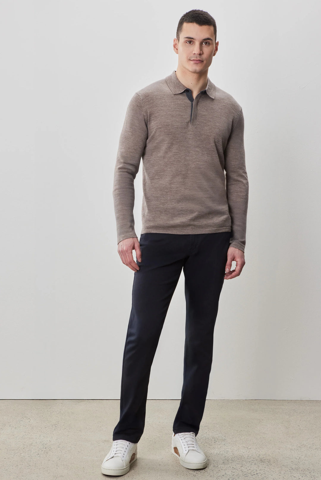Robert Barakett | Thomas LS Merino Sweater Polo