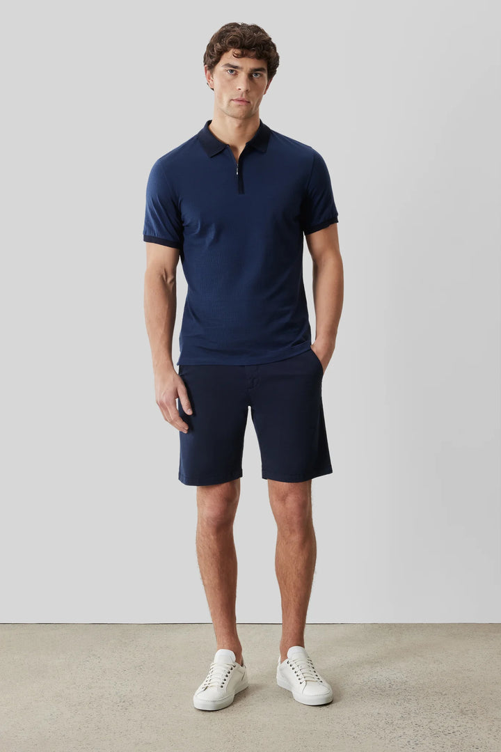 Robert Barakett Whistler Short Sleeve Covered Placket Polo